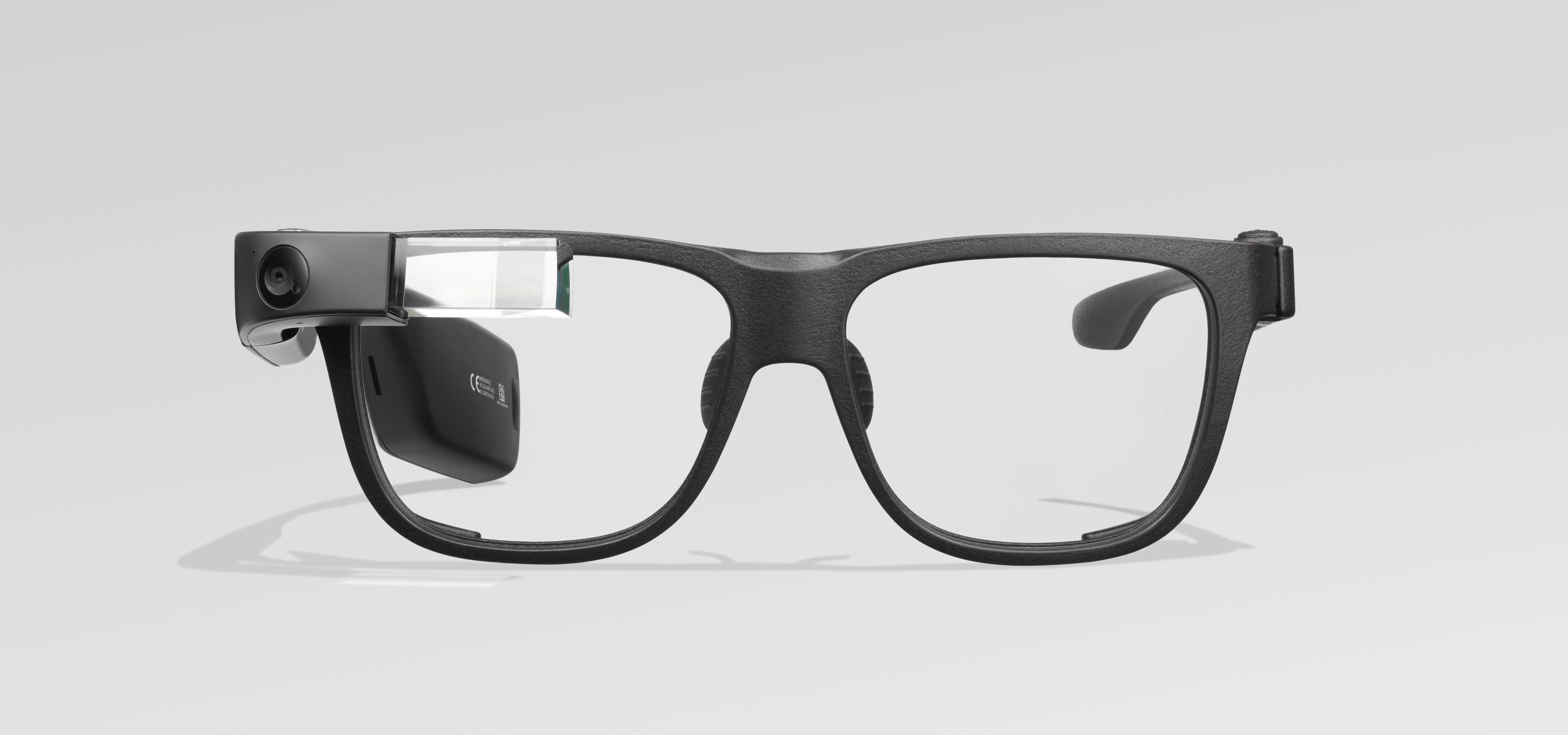 Smart glasses with a sleek design and integrated technology.